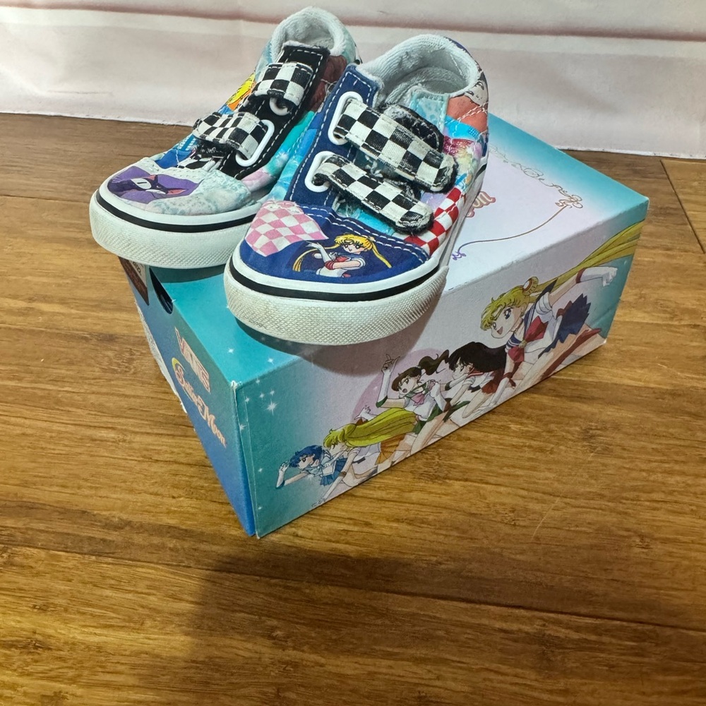 Vans Old Skool Patchwork Pretty Guardian Sailor Moon Toddler 7 Preloved In Box